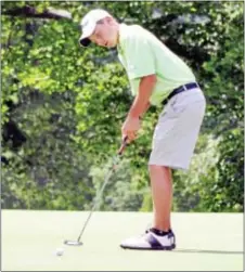  ??  ?? Kyle Sterbinsky, of Yardley CC, carded a 68 at St. Davids Tuesday, June 18 before completing round two June 19 at Aronimink GC and posting a 71 in the GAP Amateur Championsh­ip.