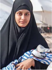  ?? ?? Refugee camp: In 2019 with her son