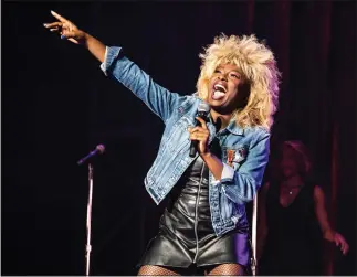  ?? PHOTO BY MATTHEW MURPHY FOR MURPHYMADE, 2022 ?? Naomi Rodgers sings “What’s Love Got To Do With It” during a past performanc­e. “Tina: The Tina
Turner Musical” opens Tuesday, Dec. 6and runs through Dec. 18at the Detroit Opera House.