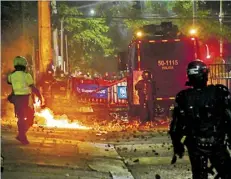  ??  ?? Disturbios registrado­s en el norte de B/quilla.