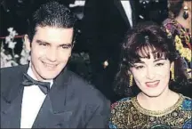  ?? RP / GTRES ?? Primer matrimonio, con Ana Leza Antonio Banderas y la actriz se casaron por la iglesia, en Madrid en 1987. Se divorciaro­n en 1996