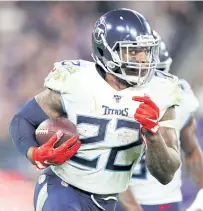  ??  ?? Titans running back Derrick Henry is the league’s rushing champion this season.