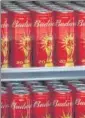  ?? AFP ?? Cans of Budweiser beer featuring the FIFA World Cup logo in Doha.