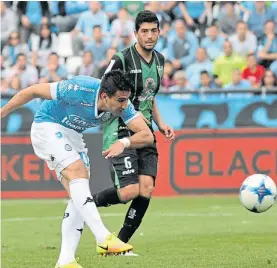  ?? DANIEL CÁCERES ?? Paraguayo. Epifanio García convierte el 1-0 de Belgrano.