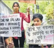  ?? VIPIN KUMAR/HT PHOTO ?? Activists protest in New Delhi on Thursday.