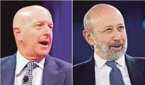  ??  ?? (From left) David Solomon and Lloyd Blankfein