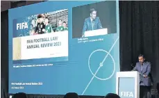  ?? /EFE. ?? La FIFA celebra la quinta edición de su ‘Revisión Anual a las Leyes del Fútbol’ en la Ciudad de México.