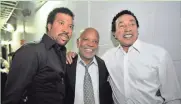  ?? ASSOCIATED PRESS ?? Lionel Richie (from left), Berry Gordy Jr. and Smokey Robinson are shown in 2009. Gordy founded Motown Records in Detroit on this date in 1959.