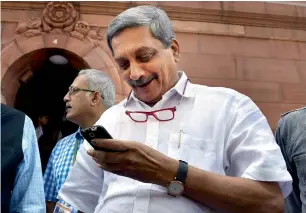  ?? PTI ?? Manohar Parrikar has been chief minister of Goa twice before — from October 2000 to February 2005 and from March 2012 to November 8, 2014. —