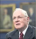  ?? ASSOCIATED PRESS FILE ?? Justice Anthony Kennedy, on the Supreme Court for 30 years, will step down July 31.