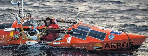  ?? PHOTO: SUPPLIED ?? On the home straight . . . Transpacif­ic rower Fedor Konyukhov nears the end of his journey.