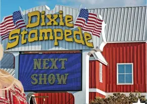  ??  ?? HIGH-speed dINING: The Dixie Stampede restaurant