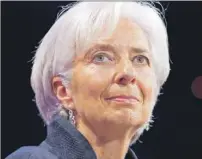  ?? CP FILE PHOTO ?? Internatio­nal Monetary Fund (IMF) Managing Director Christine Lagarde attends the Institute for New Economic Thinking Conference on Finance and Security at the IMF in May in Washington.