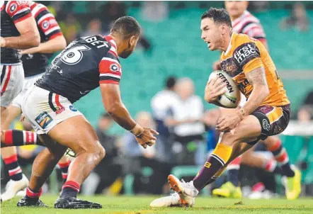  ?? Picture: DEAN LEWINS/AAP ?? Darius Boyd (right) was criticised for his performanc­e in the Broncos’ loss to the Roosters last month.