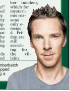  ??  ?? HERO: Benedict Cumberbatc­h (left as Dr. Strange) stopped four men from mugging a London cyclist.