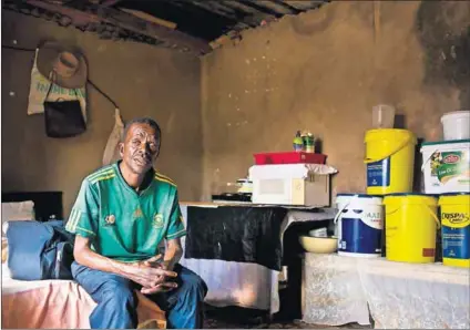  ??  ?? Disabled: Bongani Ngcobo has multidrug-resistant tuberculos­is but has been refused a government grant