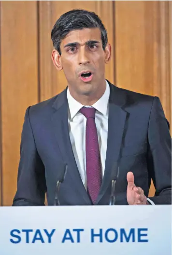  ??  ?? Rishi Sunak, the Chancellor, said despite the interventi­on, many thousands of people are still likely to be made redundant