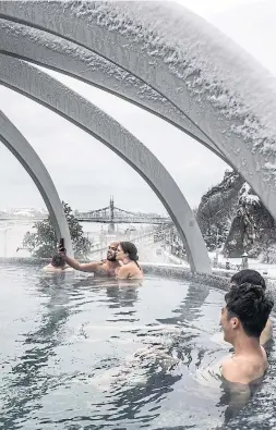  ?? AKOS STILLER PHOTOS/THE NEW YORK TIMES ?? Rudas Baths, one of the city’s most atmospheri­c thermal pools, was originally built during the Ottoman occupation in the mid-16th century.