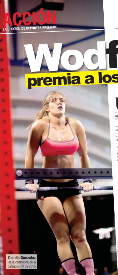  ?? WodfestCos­taRica/LaRepúblic­a ?? Camila González es la campeona en la categoría RX de 2015