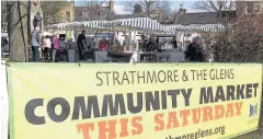  ??  ?? Lots lined up Blairgowri­e Community Market returns to the Wellmeadow at the weekend