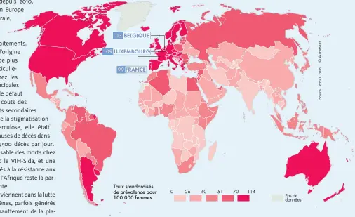  ??  ?? 7
Le cancer du sein chez la femme dans le monde en 2018