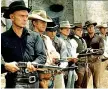  ??  ?? PistoleriU­na scena di «I magnifici 7» di John Sturges, liberament­e ispirato al film di Akira Kurosawa «I sette samurai»