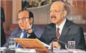  ??  ?? Chief election commission­er Nasim Zaidi interactin­g with the media in Chandigarh on Tuesday. RAVI KUMAR/HT