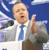  ?? MIKE MORONES/THE FREE LANCE-STAR ?? Those who knew him as the Chairman of the Prince William Board of Supervisor­s say they hardly recognize Senate candidate Corey Stewart.