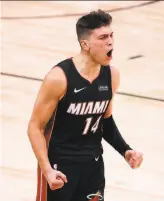  ?? Kevin C. Cox / Getty Images ?? Miami’s Tyler Herro became the second 20yearold to score 37 in a playoff game.