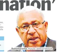  ?? Picture: JOVESA NAISUA ?? Bainimaram­a.