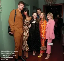  ??  ?? James Blake, Jameela Jamil, Kaitlyn Dever, Haley Lu Richardson, Mady Dever and
Brett Dier.