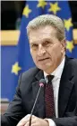  ??  ?? Commissari­o. Günther Oettinger