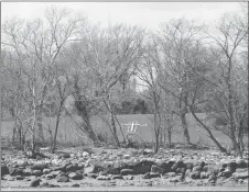  ?? AP PHOTO ?? A cross of wood and stones is seen on Hart Island in New York.