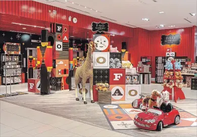  ?? DAVID PIKE THE CANADIAN PRESS ?? Iconic American toy brand FAO Schwarz is coming to Canada with pop-up locations at Hudson's Bay Co. stores. The pop-ups will open at each of the Toronto-based department store chain's locations, but only for the 2018 holiday season.