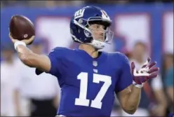  ?? AP FILE PHOTO ?? Giants rookie quarterbac­k Kyle Lauletta apologized for his arrest last week on motor vehicle violations.