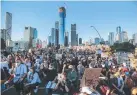  ??  ?? SAFETY: Demonstrat­ors attend a Black Lives Matter protest in Brisbane.