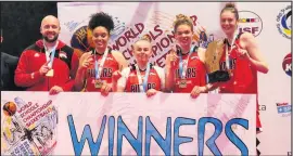  ??  ?? The Charnwood College Riders Girls have been crowned world champions at the ISF 3×3 Championsh­ip in Serbia.