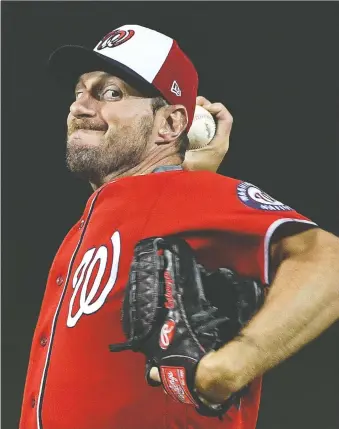  ?? MARK BROWN/GETTY IMAGES FILES ?? Players are becoming entrenched as baseball’s union leaders, including Washington Nationals pitcher Max Scherzer, continue to signal their opposition to further pay cuts.