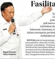  ??  ?? Bupati Sambari Halim Radianto