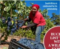  ?? ?? South Africa is celebrated for its winemaking