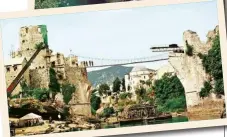  ??  ?? PRIMA E DOPO Lo «Stari Most» è il ponte ottomano di Mostar che attraversa il fiume Narenta. Eccolo, prima e dopo il crollo causato dalle forze croato-bosniache il 9 novembre 1993.