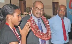  ?? Photo: Waisea Nasokia ?? Permanent Secretary for Youth and Sports Maritino Nemani (standing second from left) during the Western Division Youth Conference at the Tanoa Internatio­nal Hotel in Nadi on February 7, 2019.