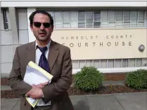  ?? SONIA WARAICH — THE TIMES-STANDARD ?? Eureka lawyer Michael Acosta, photograph­ed outside of the Humboldt County Courthouse, was denied the demurrer challengin­g the drug traffickin­g charges against him on Tuesday morning.
