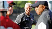  ?? DAVID JABLONSKI / STAFF ?? New defensive coordinato­r Kerry Coombs is familiar with the landscape, having worked under Urban Meyer.