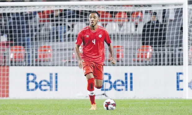  ?? SOCCER CANADA PHOTO FILES ?? New Whitecaps centre-back Derek Cornelius has represente­d Canada at the U21 level and with the senior national team.