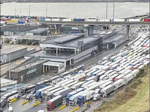  ?? Picture: Stuart Brock ?? The Port of Dover resembles a parking lot
