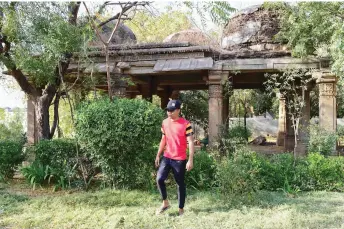  ?? — AFP photos ?? This picture shows Sheikh Mohammad Tahir, an Indian national recruited to join the Russian war effort in Ukraine and who then fled Russia after beginning basic training, walking at a park in Ahmedabad.