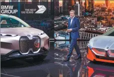  ?? PROVIDED TO CHINA DAILY ?? BMW Chairman Oliver Zipse presents concept vehicles at the Frankfurt auto show in 2019.