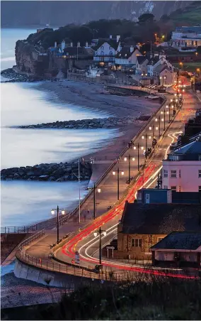 ?? ?? Trail Lights of Sidmouth, by Alex Walton, won the Urban Lines category of South West Coast Path Photograph­er of the Year. Left, James Loveridge’s winning entry