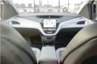  ?? — Reuters ?? GM’S planned Cruise AV driverless car features no steering wheel or pedals in a still image from video released on January 12, 2018.